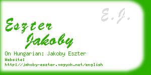 eszter jakoby business card